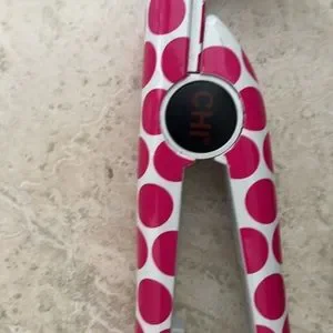 Hair | Chi Pink White Polka Dot Ceramic Straightening Iron  display picture 1